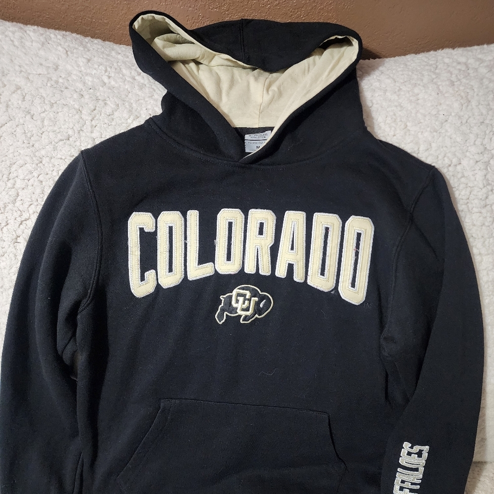 Youth Colorado Buffaloes Black Pullover Hoodie Sz.med
